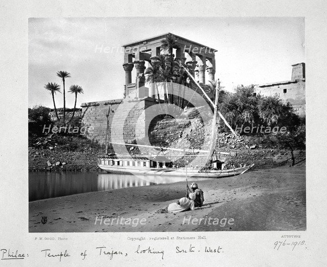The Temple of Trajan, looking south-west, Philae, Egypt, c1860-1890. Artist: Frank Mason Good