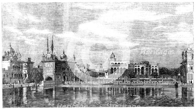 Sacred Tank, and Marble Causeway leading to a Sikh Temple, in Umritzir, 1858. Creator: Unknown.