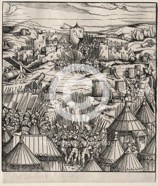 The Storming of Nantes, 1512-1515. Creator: Hans Burgkmair (German, 1473-1531).