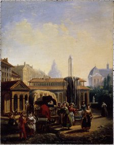 Saint-Martin market, around 1835. Creator: Jean Baptiste Lecoeur.