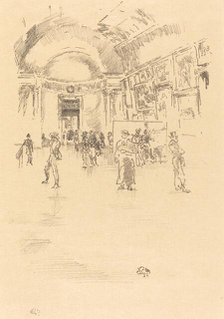 The Long Gallery, Louvre, 1894. Creator: James Abbott McNeill Whistler.