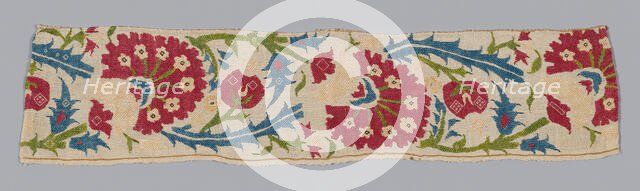 Fragment from a cover or wall hanging, Turkey, 1600-1750. Creator: Unknown.