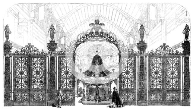 The International Exhibition: Coalbrookdale gates and court, 1862.  Creator: Unknown.