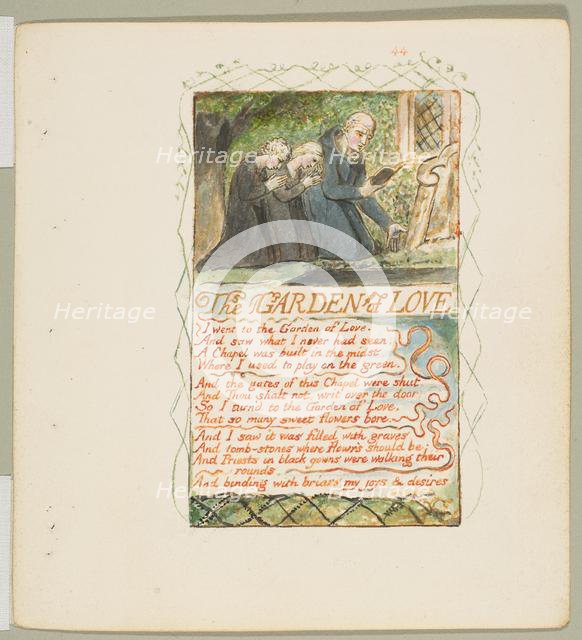 Songs of Innocence and of Experience: The Garden of Love, ca. 1825. Creator: William Blake.