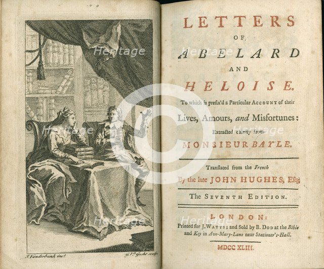 Letters of Abelard and Heloise, 1743. Artist: Anonymous  