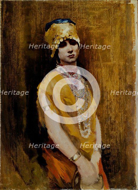 A dancer, End of 19th cen.. Artist: Ryabushkin, Andrei Petrovich (1861-1904)