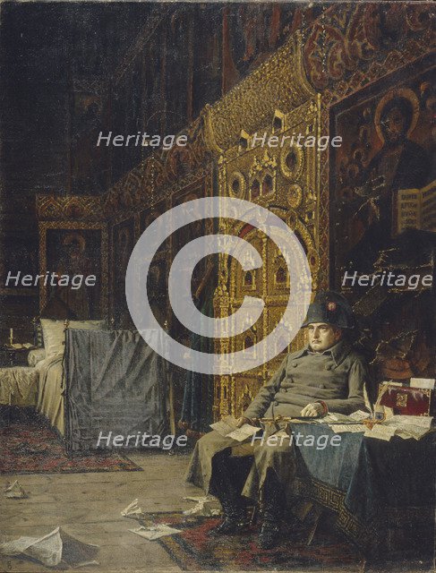 On the Way. Bad News From France, 1899-1900. Artist: Vereshchagin, Vasili Vasilyevich (1842-1904)