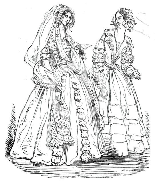 Fashions of 1842. Creator: Unknown.