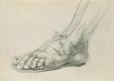 Sandals study for “Rüdiger and Angelika”, around 1842. Creator: Johann Peter Krafft.