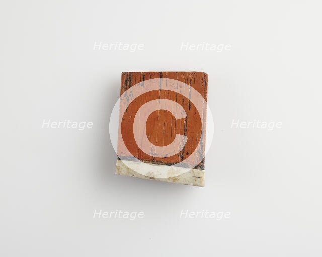 Tablet for inlay with horizontal bar..., Ptolemaic Dynasty or Roman Period, 305 BCE-14 CE. Creator: Unknown.