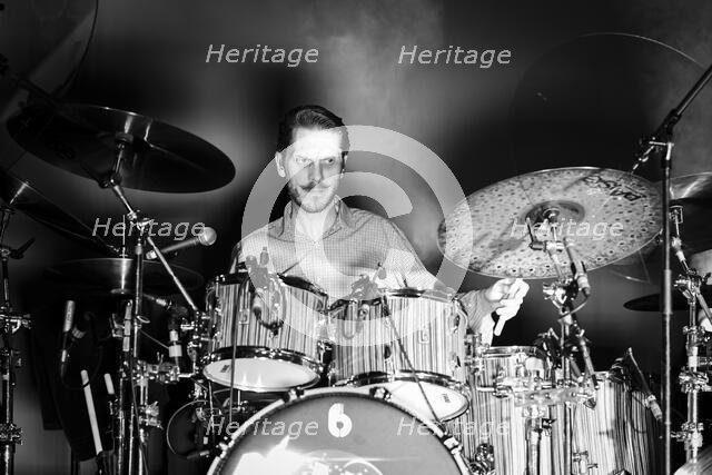 Will Glanville-Taylor, The Damned live at Alexandra Palace, London, Apr 2023. Creator: Annapaola Marchesani.