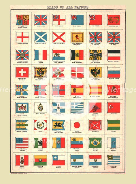 Flags Of All Nations, 1902. Creator: Unknown.