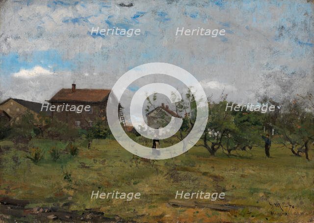 Farm at Hedmark, 1876. Creator: Gerhard Munthe.