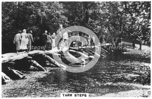 Tarr Steps, across the River Barle in Exmoor, Somerset, 1937. Artist: Unknown