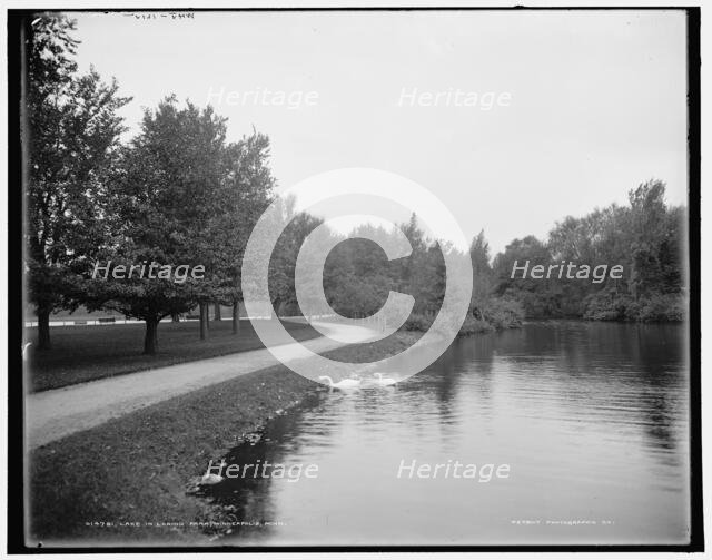 Lake in Loring Park, Minneapolis, Minn., (1902?). Creator: William H. Jackson.