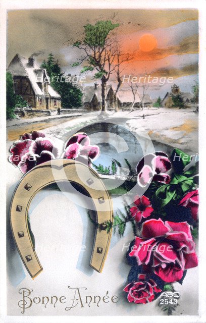 'Happy New Year', French Postcard, c1900. Artist: Unknown