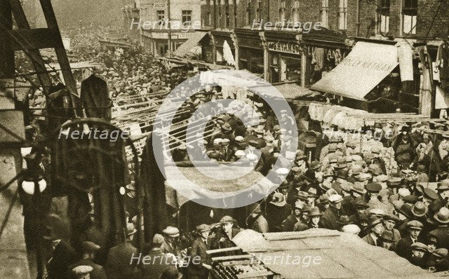 Petticoat Lane Market on Middlesex Street, London, c1920s-c1930s(?). Artist: Unknown