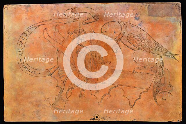 Allegory on Copulation [verso], fourth quarter 15th century. Creator: Unknown.