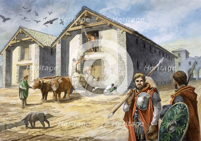 Birdoswald Roman Fort, c3rd century, (c1990-2010). Artist: Philip Corke.