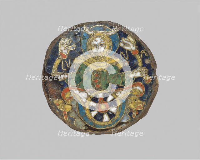 Roundel with a Personification of the Moon, Carolingian, ca. 860-890. Creator: Unknown.