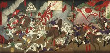 Battle around Kumamoto Castle, 19th century. Creator: Tsukioka Yoshitoshi.