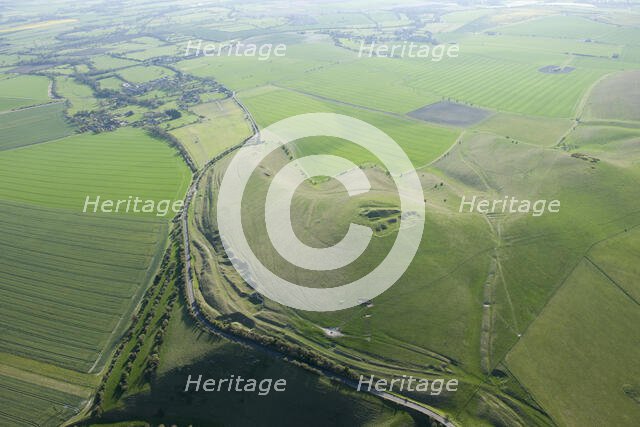 View from Adam's Grave long barrow on Walkers Hill to Alton Barnes, Wiltshire, 2015. Creator: Historic England.