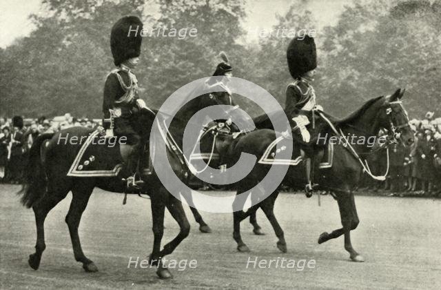 'King George Riding With the Late King George V and the Prince of Wales, 1928.', 1937. Creator: Unknown.