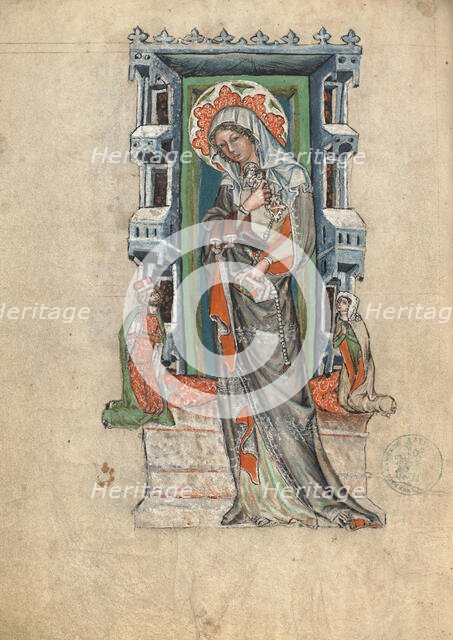 Saint Hedwig of Silesia with Duke Ludwig I of Liegnitz and Brieg and Duchess Agnes, 1353. Creator: Unknown.