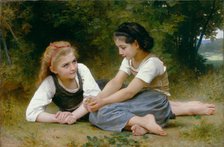 The Hazelnuts (The Nut Gatherers), 1882. Creator: William-Adolphe Bouguereau.