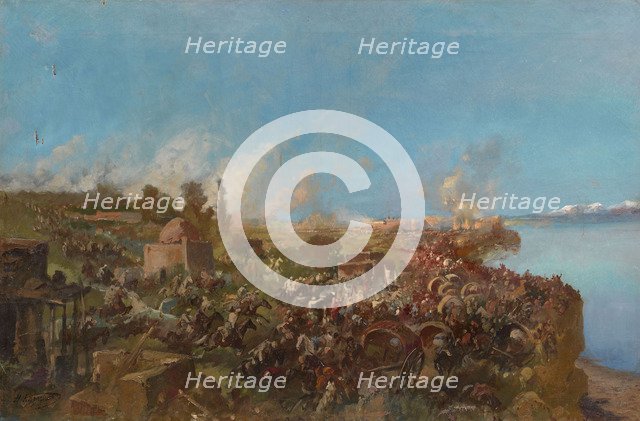 The Battle at Makhram on August 22, 1875.