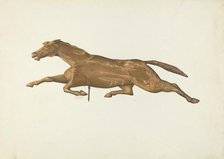 Running Horse Weather Vane, c. 1937. Creator: Alfred Denghausen.