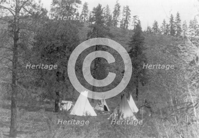 A hill camp, c1910. Creator: Edward Sheriff Curtis.