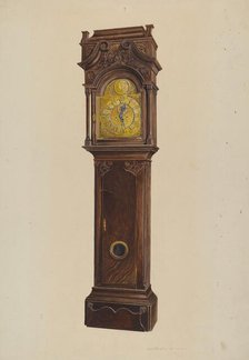 Grandfather Clock, c. 1939. Creator: Amos C. Brinton.