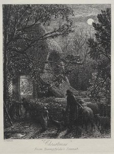 Christmas (Folding the Last Sheep), 1850. Creator: Samuel Palmer (British, 1805-1881).