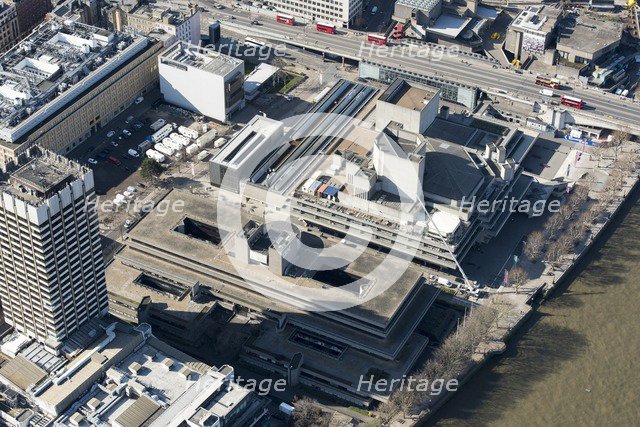 IBM Building and Royal National Theatre, South Bank, Lambeth, London, 2018. Creator: Historic England Staff Photographer.