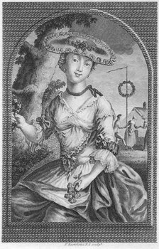 'Young woman', c1740-1810.Artist: Francesco Bartolozzi