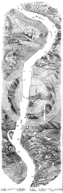 Panorama of the Rhine, 1845. Creator: Unknown.