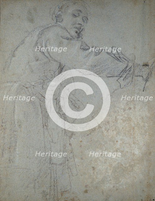 Study of a draped male Figure, 1580-1609. Artist: Annibale Carracci.