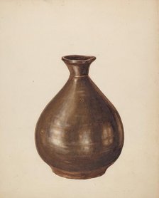 Pottery Jug, c. 1938. Creator: Al Curry.