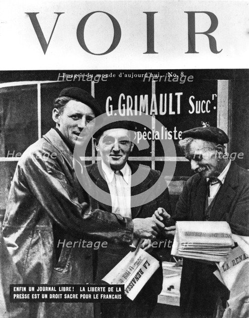 Cover of Voir magazine, 1944. Artist: Unknown