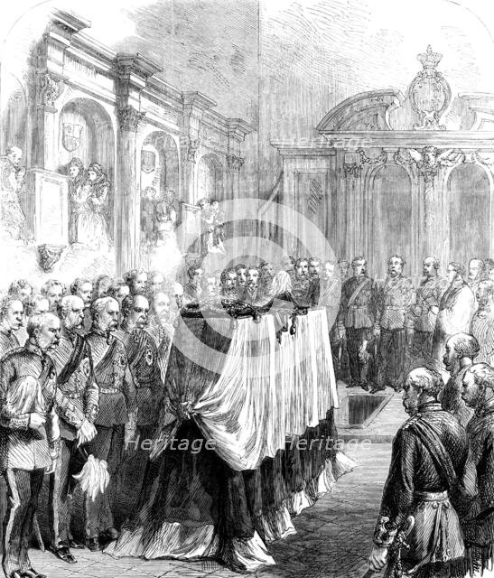 Funeral of Sir John Burgoyne in St. Peter’s Church at the Tower, 1871. Creator: Unknown.