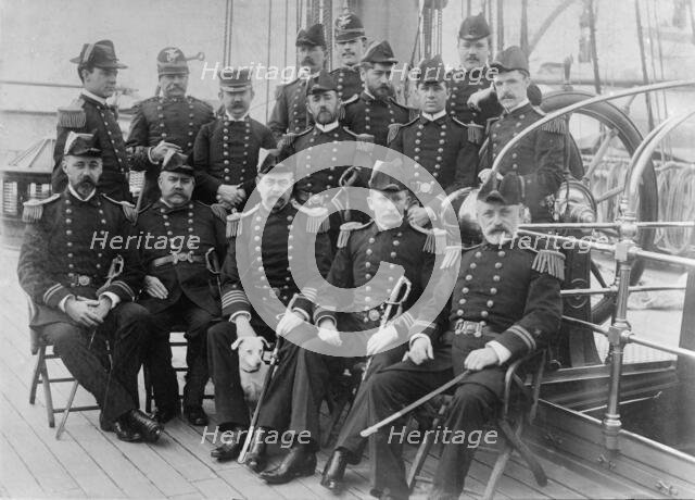 U.S.S. Lancaster, officers, between 1890 and 1901. Creator: Unknown.