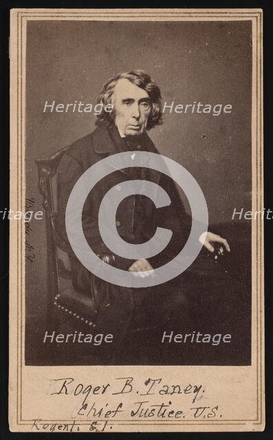Portrait of Roger Brooke Taney (1777-1864), Before 1864. Creator: Brady's National Photographic Portrait Galleries.