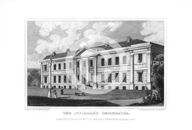 The Infirmary, Chichester, 1829.Artist: W Syms