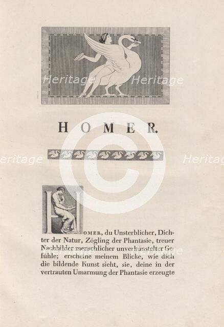 Homer Nach Antiken Gezeichnet, 1801. Creators: Johann Heinrich Wilhelm Tischbein, Homer, Christian Gottlob Heyne.