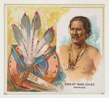 Great War Chief, Navajos, from the American Indian Chiefs series (N36) for Allen & Ginter ..., 1888. Creator: Allen & Ginter.