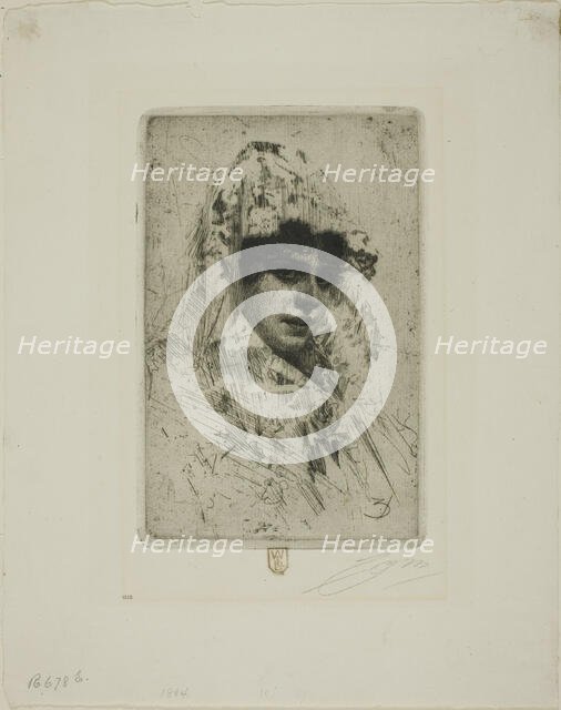 Spanish Woman, 1884. Creator: Anders Leonard Zorn.