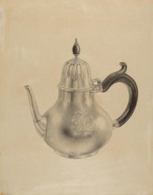 Silver Teapot, c. 1938. Creator: Hester Duany.