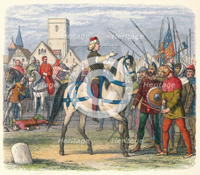 'Richard assumes the command of the rebels', 1381 (1864). Artist: James William Edmund Doyle.