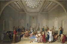 Turkish Bath (Hammam), 1785. Artist: Le Barbier, Jean-Jacques-François (1738-1826)